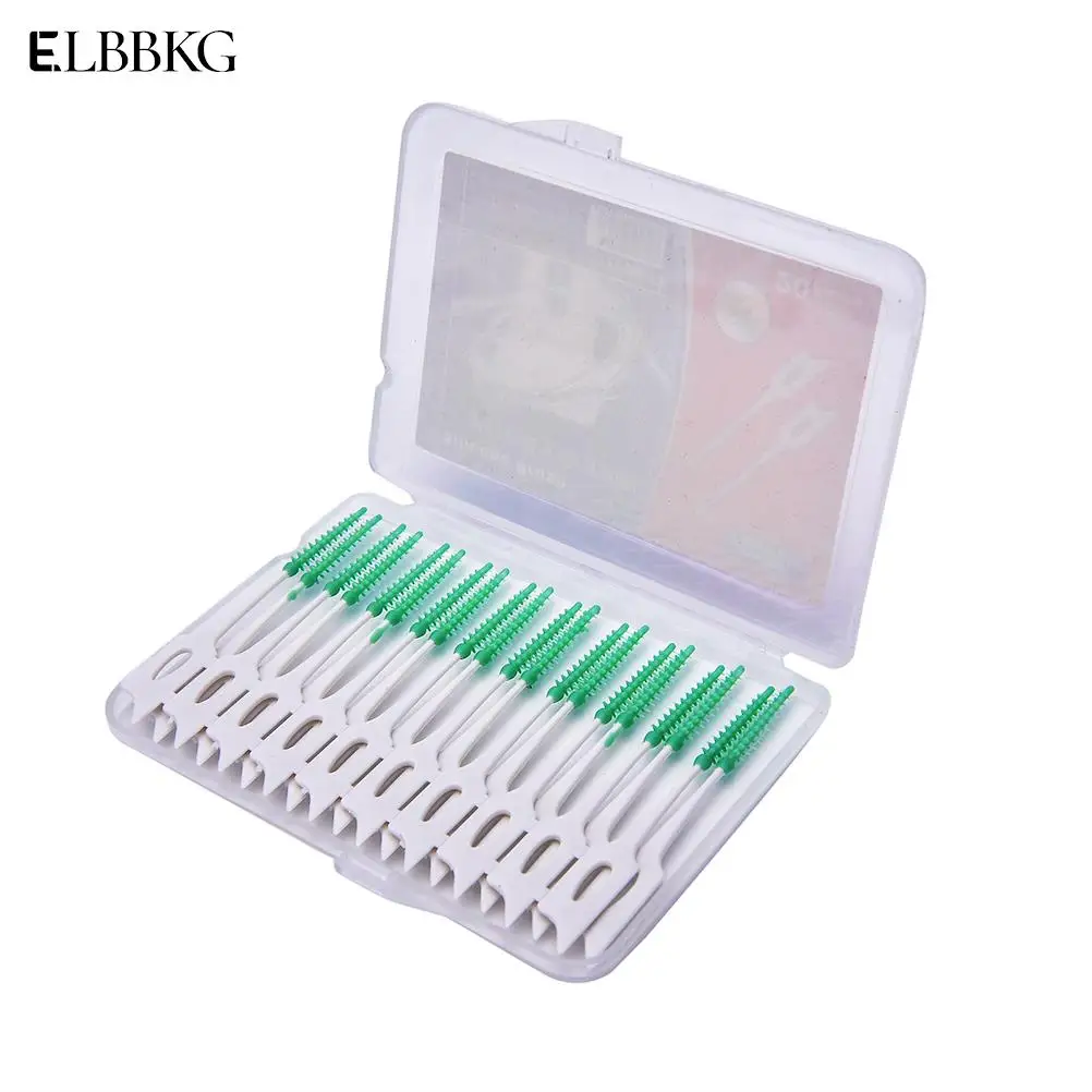 

16 Pcs Interdental Brush Dental Rubber Interdental Cleaning Brushes Orthodontic Brush Oral Care Toothbrush