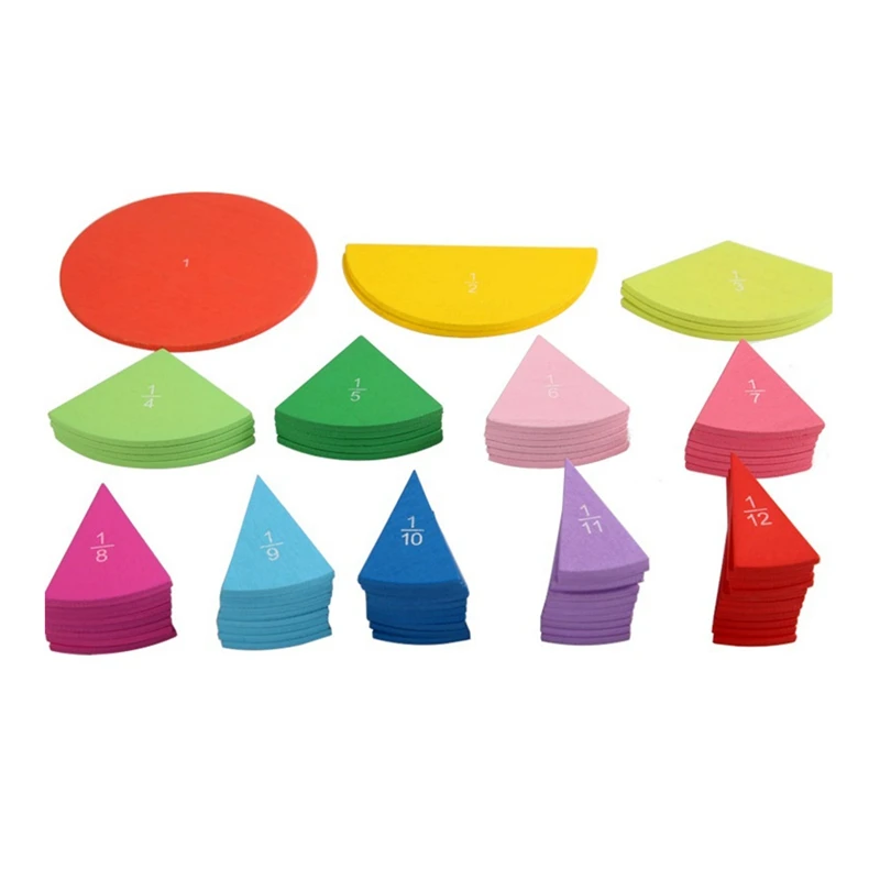 

Mathematics Fraction Board Super Fraction Box Colorful Circle Decomposition Fractional Learning Stationery