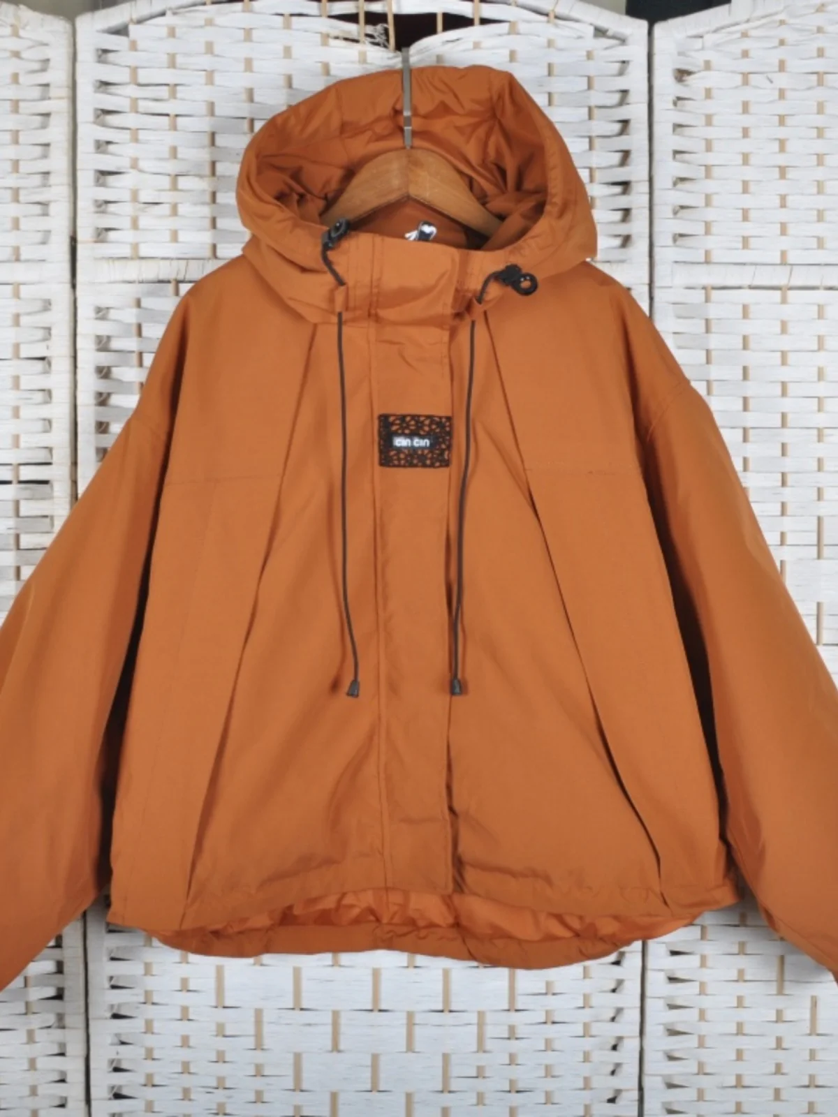 Abxn Anbini 92 Winter New Women clothes Hood Thickened Quilted Jacket Small Casual Short coat