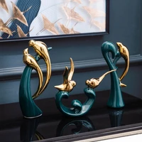 modern abstract love bird statue animal sculpture living room home decoration accessories office decoration ceramic crafts