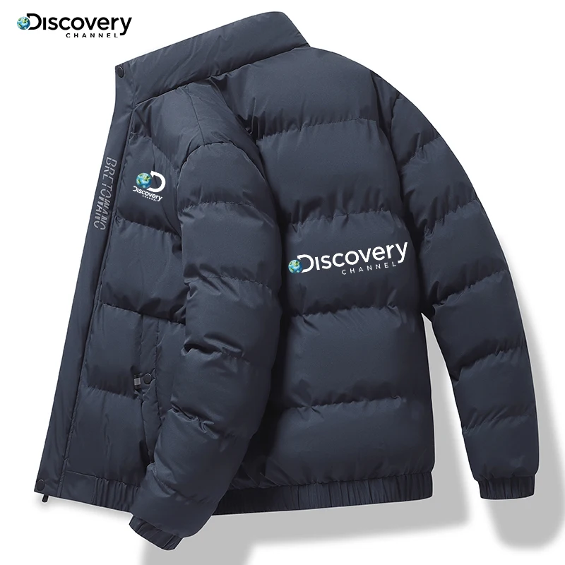 2023 new autumn and winter Discovery Channel men's aviator trench coat casual outdoor street fashion warm zipper jacket