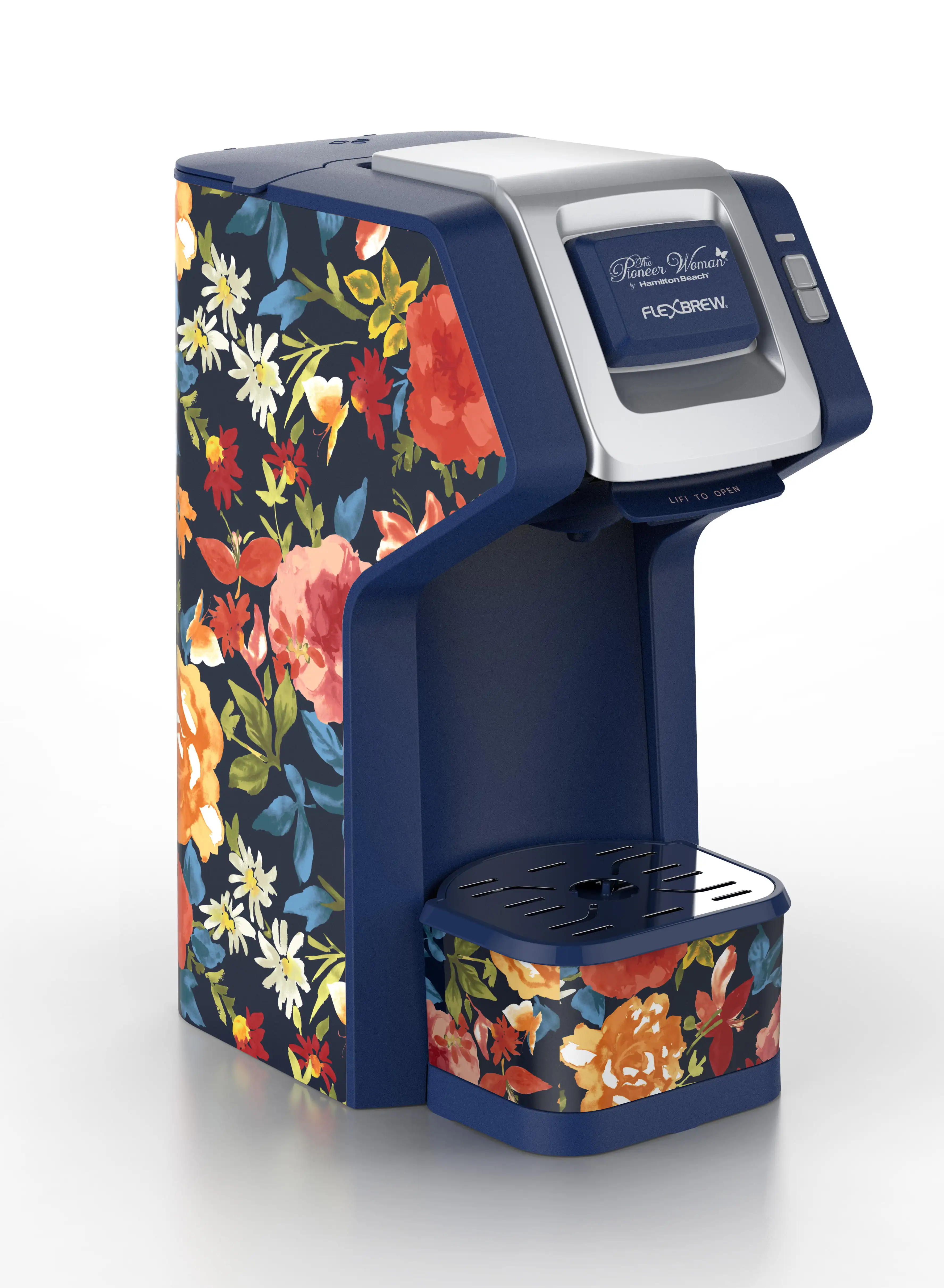 

The Pioneer Woman FlexBrew Single-Serve Coffee Maker, Blue Fiona Floral, Model 49932