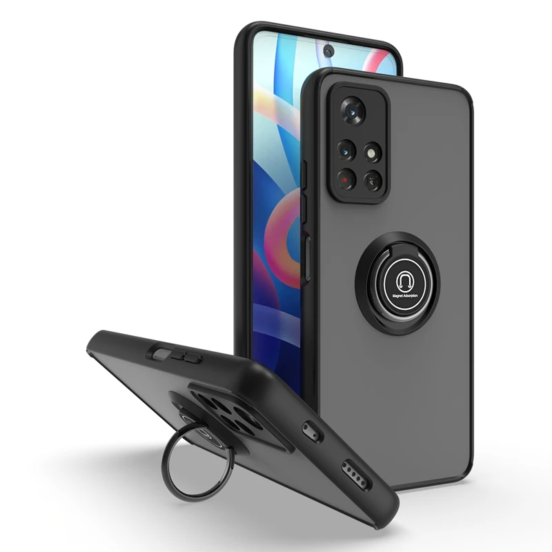 

Soft Case for Xiaomi Redmi Note 11S 5G Magnetic Car Finger Ring Holder Case Cover for Redmi Note 11/Note 11 Pro/Note 11 Pro+
