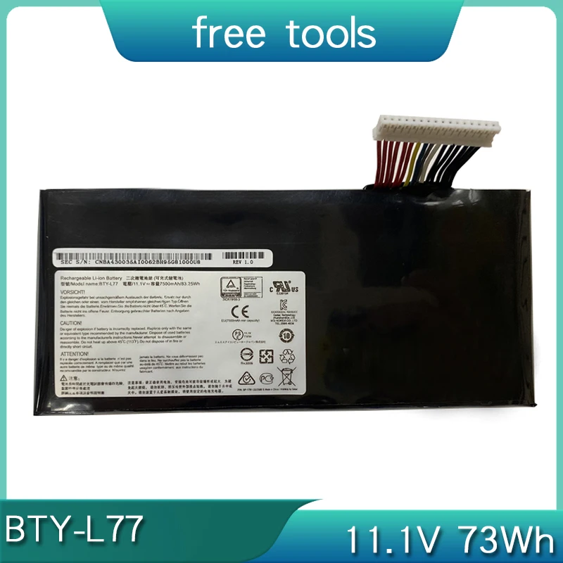 НОВЫЙ BTY-L77 11 1 В 83 25 Втч аккумулятор для ноутбука MSI GT72 GT72S GT72VR GT80S GT80 MS-1781 MS-1782 MS-1783