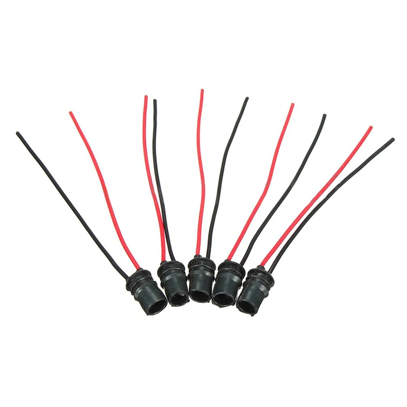 

New T10 Round Sockets Car DC 0V ~ 12V For motorcycle Lamp Holder Light Bulb Round Socket Soft Rubber T10 W5W 10pcs Connector