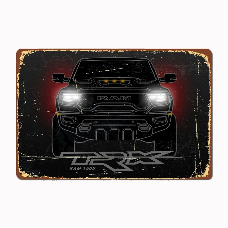 ОЗУ 1500 TRX пластина коготь рапта Килла металлический знак плакат Гараж комната