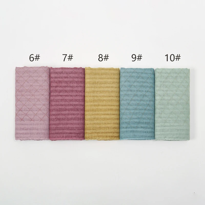 Новый Блестящий Шиммер мусульманский хлопковый хиджаб шарф для женщин головной