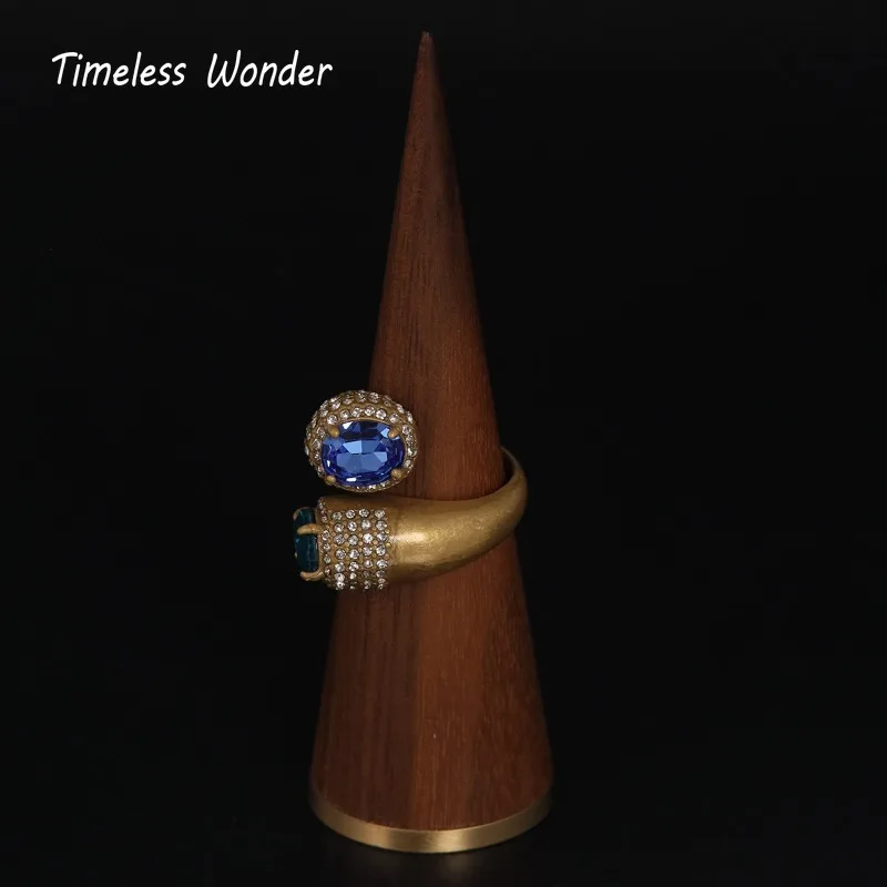 Женские коктейльные кольца с геометрическим цирконом в стиле K-POP