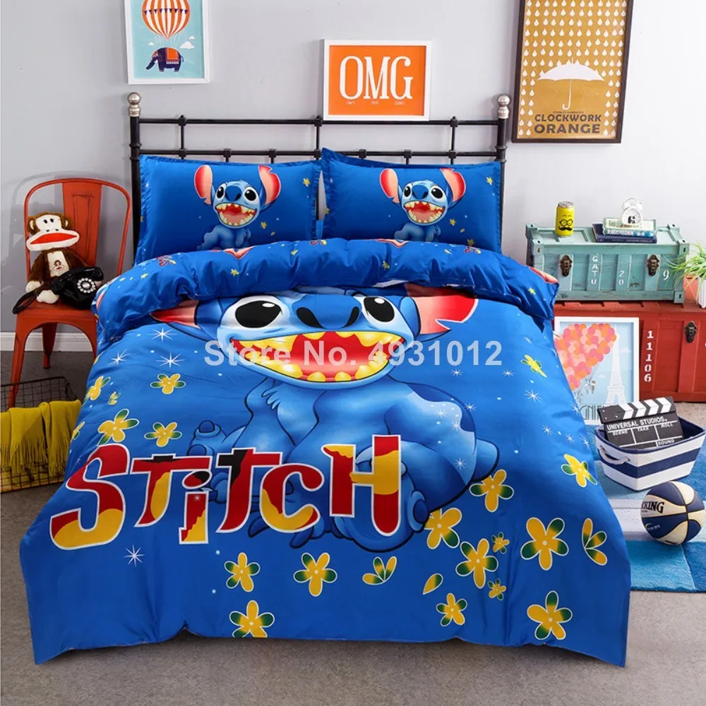 

Disney Lilo & Stitch Cartoon Baymax Winnie Baby Bedding Set Duvet Cover Set Twin Queen for Children Boys Girls Bedroom Decor