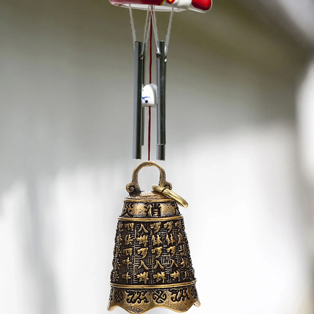 

5 Pcs Amulet Bell Pendant Metal Outdoor Decor Small Pendants Brass Vintage Bells