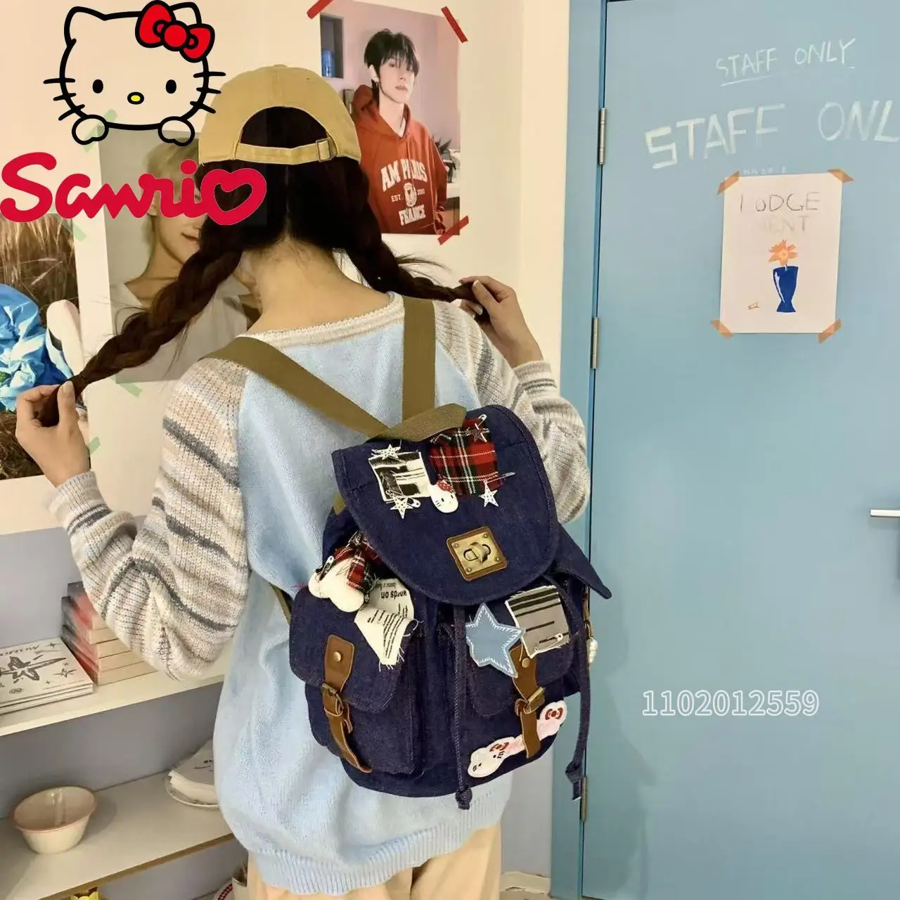 MINISO Hello Kitty новый женский рюкзак 3D модный тренд для отдыха индивидуальный большой