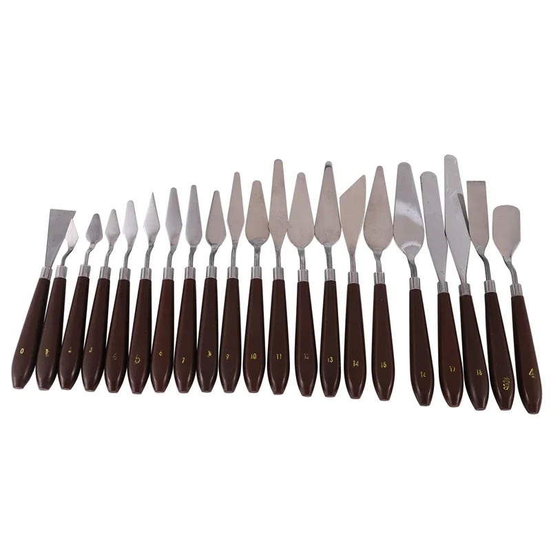 

Oil Stainless Knife Quality Set Art 21 Painting Tools Oil Palette Steel Scraper Pcs Painting Of Painting High Knifes Supplies