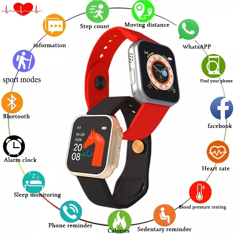 

Smartwatch D20 Ultra Smart Bracelet Music Calories Sleep Monitoring Steps Bluetooth USB Charging Sports Smart Watch Y68 PK M6 M5
