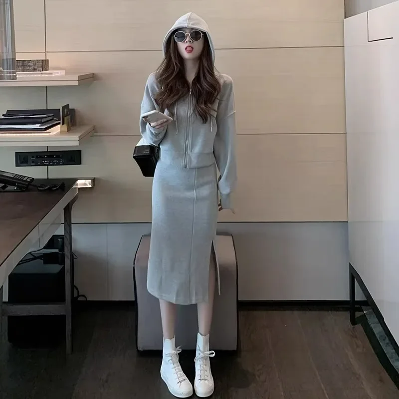 Повседневная винтажная юбка больших размеров комплект из 2 предметов женская