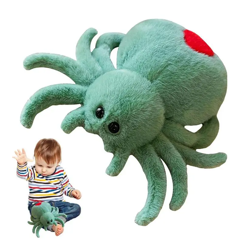 

Spider Stuffed Animal Toy Plush Spider Throw Pillow Stuffed Animal PP Cotton Filling Decoration Supplies For Kids Room Living