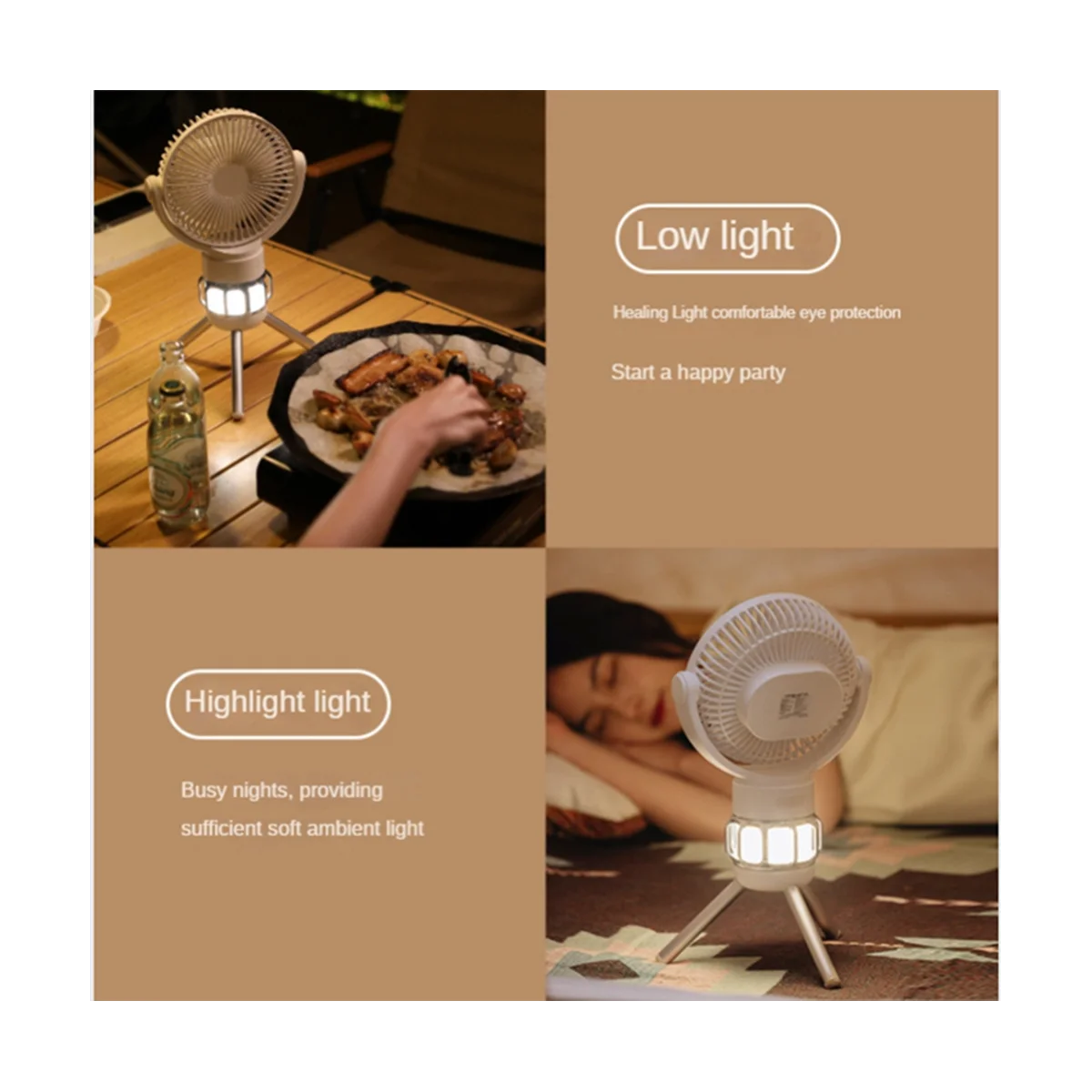 10000 мАч Портативный вентилятор для кемпинга Аккумуляторный мини-в