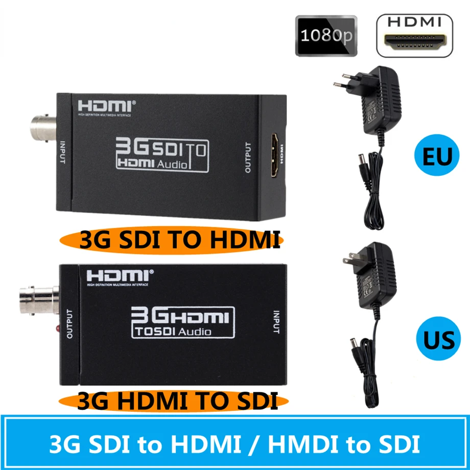 

3G HDMI-compatible to SDI Converter SDI Adapter Audio HD-SDI/3G-SDI Adapter BNC 1080P DAC Converter for Monitor HDTV