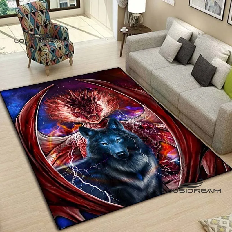 Коврики и ковровые покрытия в виде дракона розы объемная печать меч волшебная