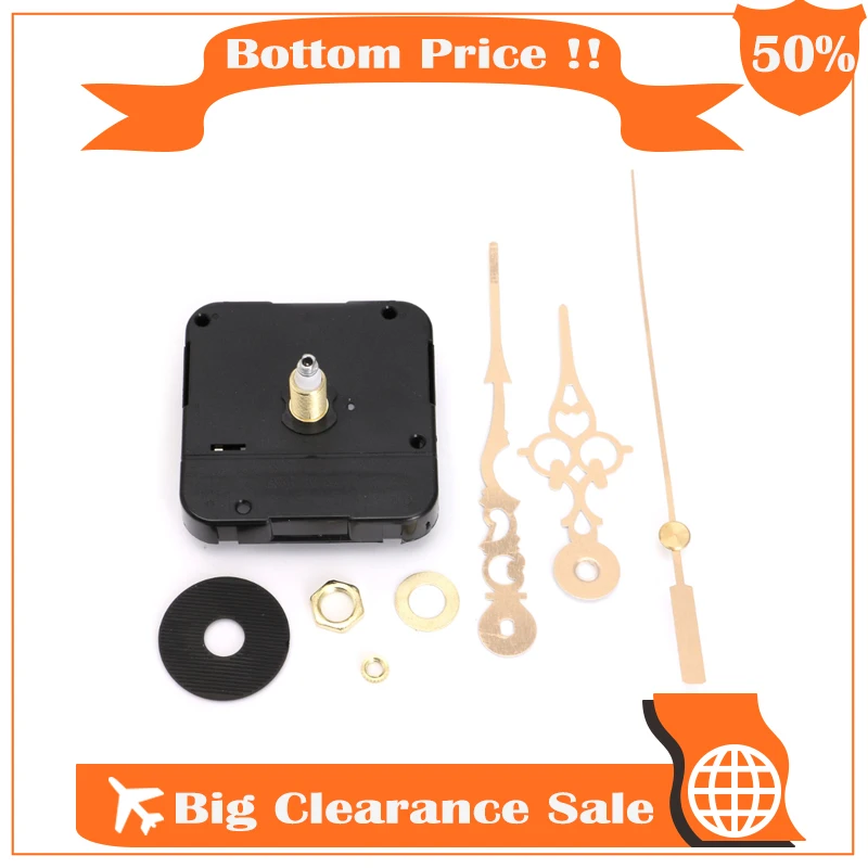 

Quartz Clock Movement 3/10 Inch Maximum Dial Thickness 4/5 Inch Shaft Length New