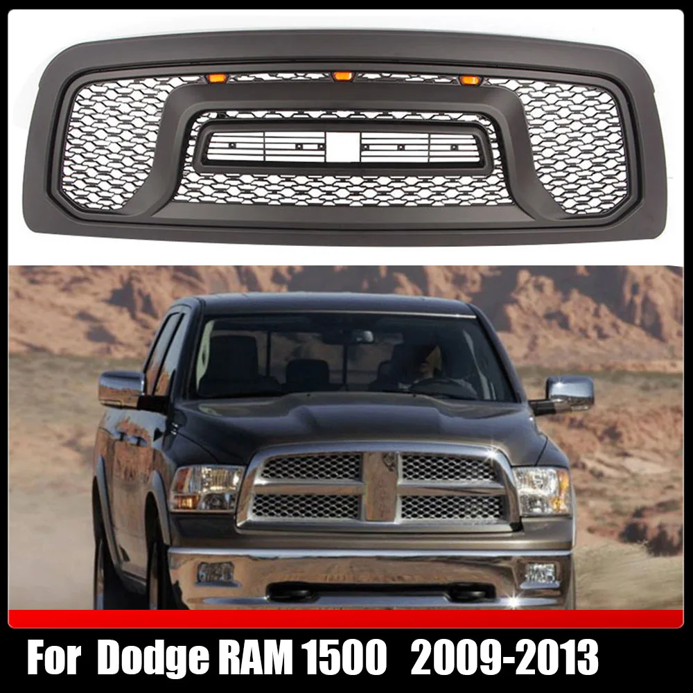 

Modified Radiator Trims Cover Racing Grill Grills Hood Mesh Front Grille Upper Bumper Grilles For Dodge RAM 1500 2009-2013