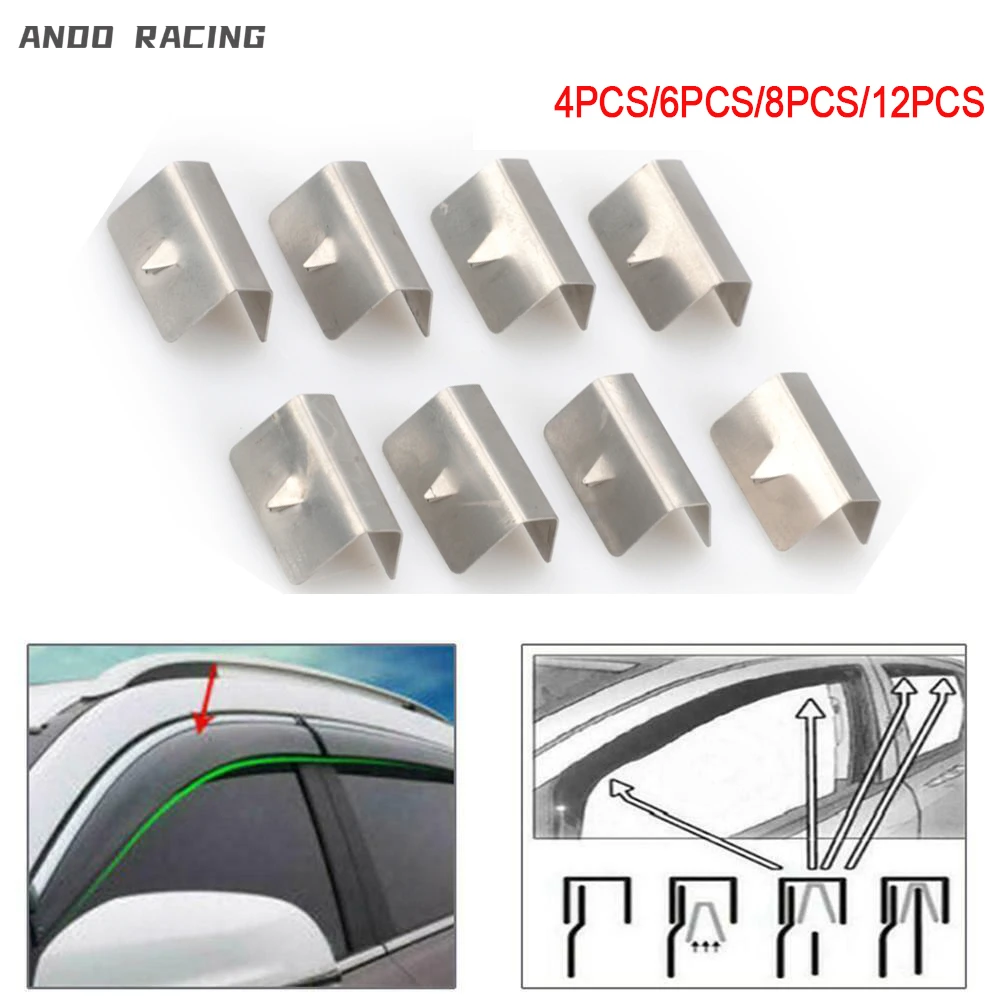 

Stainless Steel Universal Wind Rain Deflector Channel Retaining Clips For Heko G3 SNED Clip 4pcs 6pcs 8pcs 12pcs