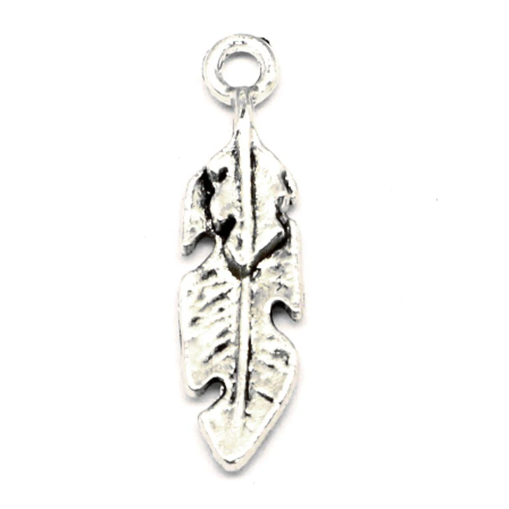 

Tree Leaves Charm For Making Jewelry Diy Finding 50pcs 8x19mm