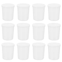 20 pcs disposable measuring cups lid sample cups clear specimen cups 100ml