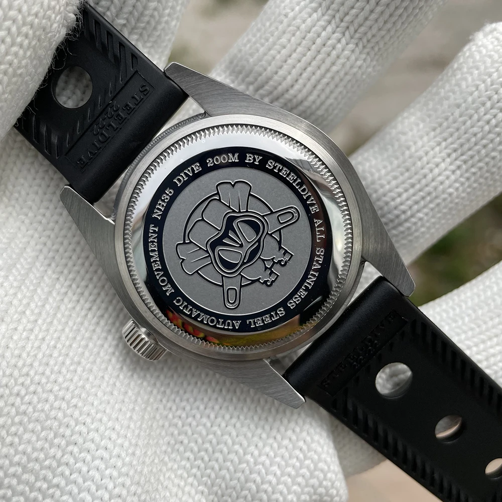 Механические часы STEELDIVE Official sdкор полностью автоматические NH35 швейцарские