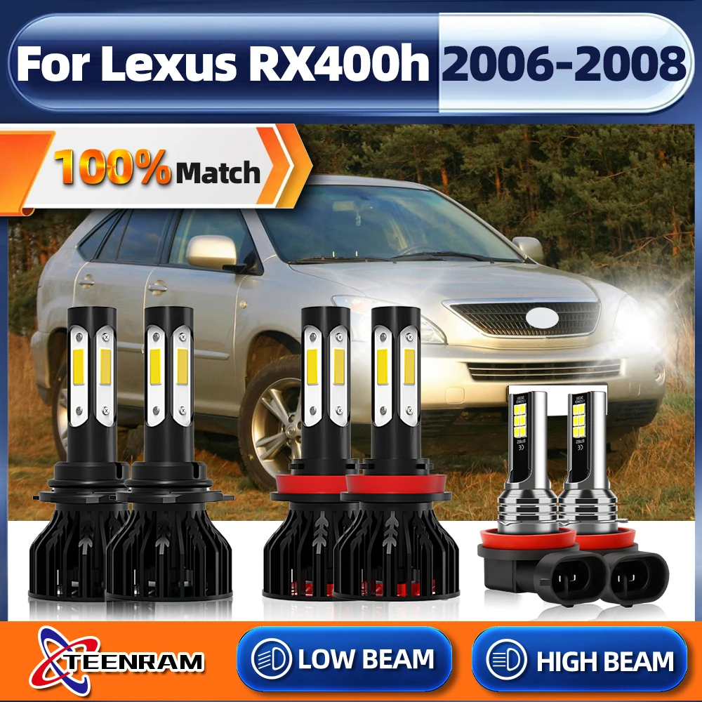 

Canbus светодиодный фара 360 Вт 60000LM H11 9005 HB3 CSP чип Автомобильный светильник 6000 К турбо противотуманные светильник 12В для Lexus RX400h 2006 2007 2008