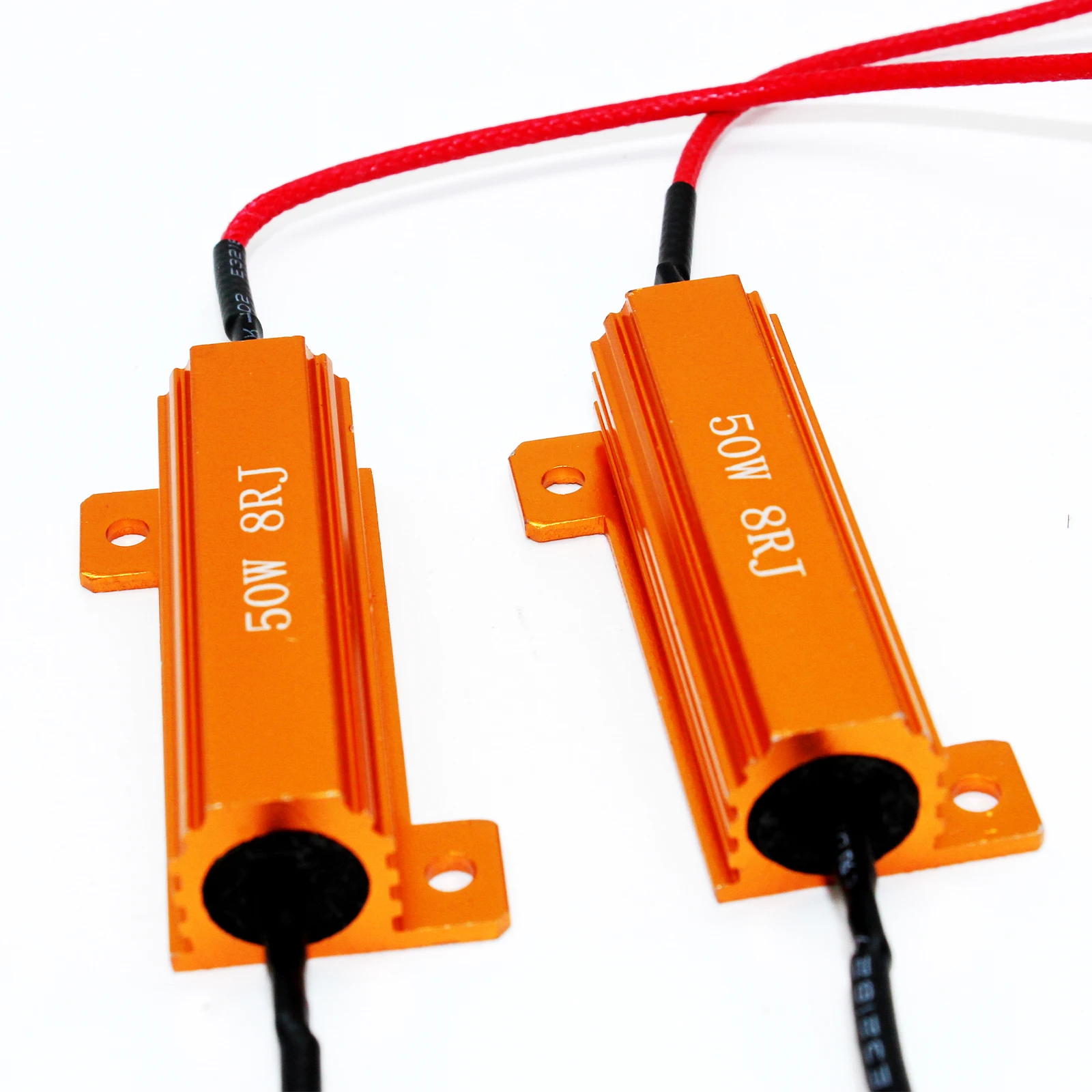 

2 шт. 4 шт. 6 шт. светодиодный резистор нагрузки 50 Вт 8RJ 8 Ом мощный металлический корпус резистор с проволочной обмоткой светодиодный декодер или стоп-сигнал поворота