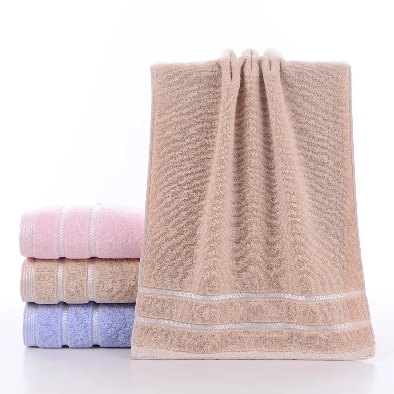 

100% Cotton Face Towels Pink Purple Khaki Hair Towel For Adults Washcloth Absorbent Home Soft Thick Towels 35*75cm 1/2/5/10 Pcs
