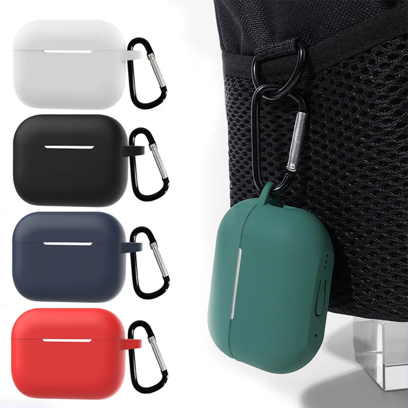 

Чехол для Airpods Pro 2, чехол с зарядкой, силиконовый чехол с карабином, противоударный мягкий чехол для Apple Airpods Pro 2 2022