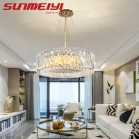 2022 new arrivals postmodern led round oval ceiling chandelier luxury lighting fashion lamp for dining living room bedroom