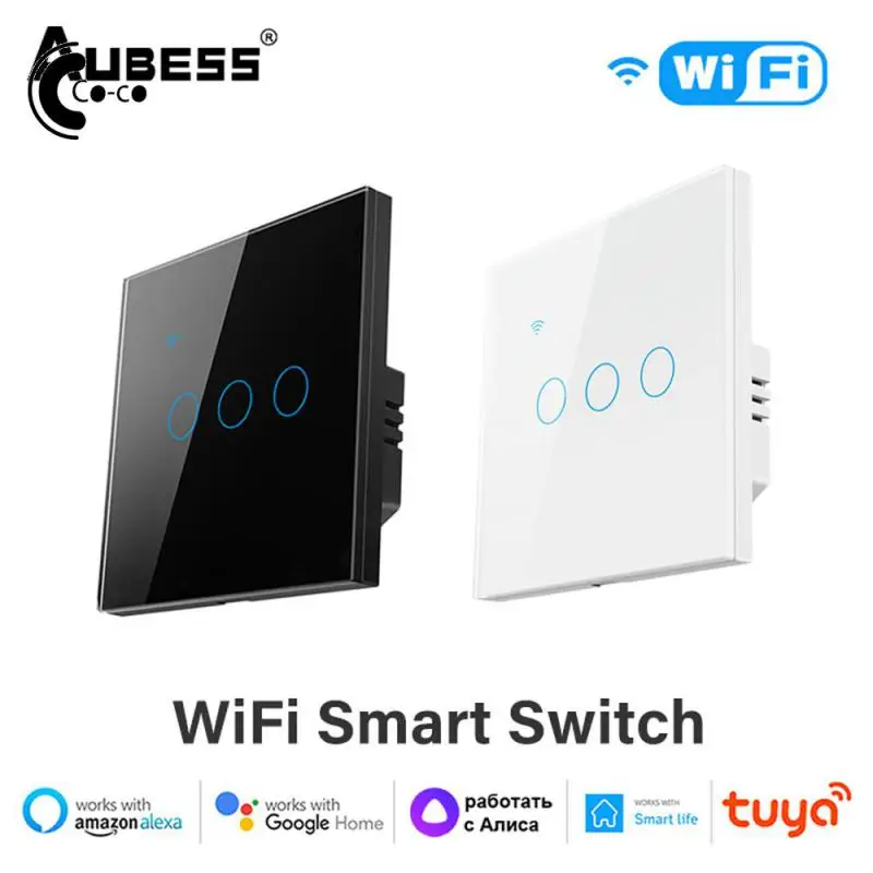 

Smart Touch Switch App Control For Alexa And Google Home Tuya Wall Panel Smart Life App Wifi Smart Home Automation Smart Switch