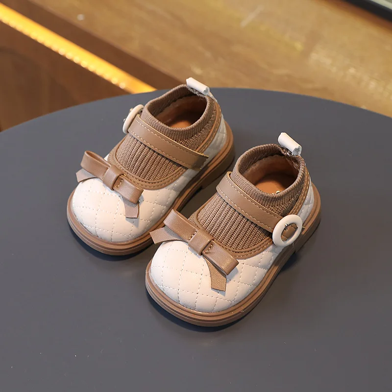 

New Korean Style Children's Fashion Cotton Shoes Winter 2023 T-Strap Simple Solid Color Kids Shoes Drop Shipping Platform Simple