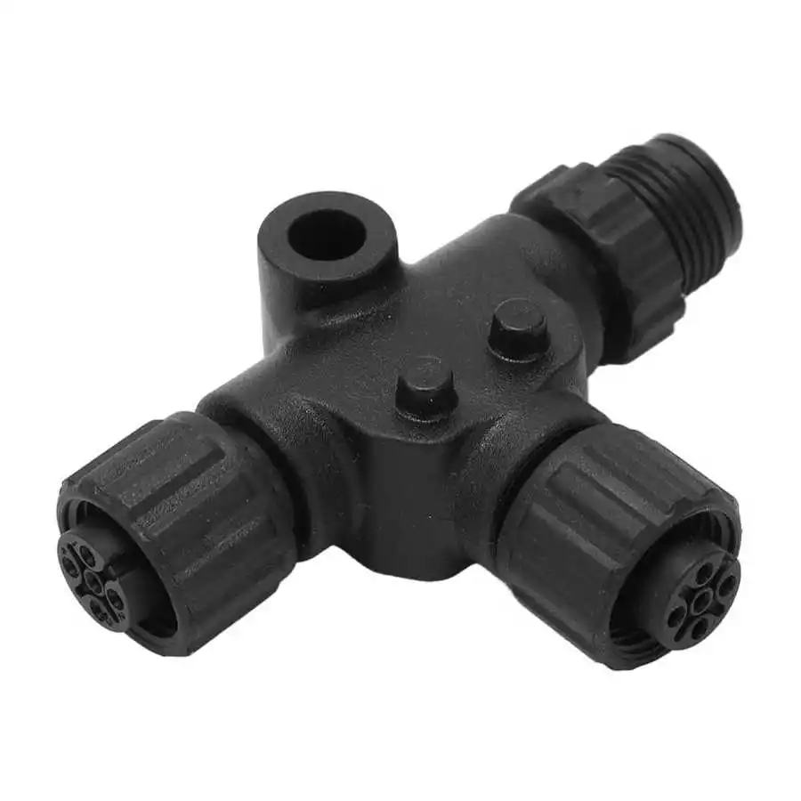 Фото Разъем NMEA 2000 T, 3-портовый, 5-контактный, резьба M12, IP67, водонепроницаемый Т-образный разъем NMEA 2000 (N2k) (Tee) для Garmin Lowrance Simrad B&G №1