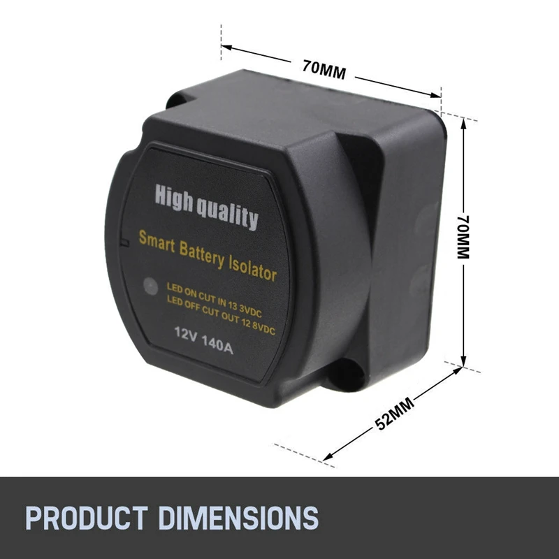 

New 12V 140A Voltage Sensitive Split Charge Relay VSR For Camper Car Smart Battery Isolator Charge 2 Battery Bank Auto Part