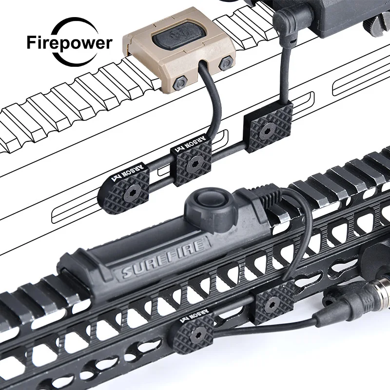 Тактическая вспышка M600 PEQ DBAL Scout Light направляющая для кабеля переключателя Mlok Keymod