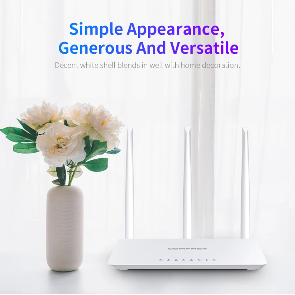

Wireless WiFi Router 300Mbps Wireless Internet Router with High Gain Antennas Stable Transmission for Home Office