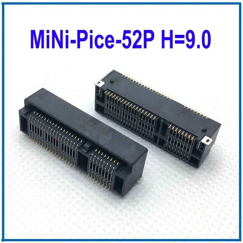 Мини-разъем PCIE Msata карман для карт 52P H4.0 H5.2 H5.6 h6 8 h9 0 мм ноутбука MINI SMT SSD 1-10 шт. -