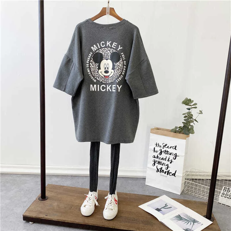 

New Harajuku short sleeved T-shirt women's summer new Korean ins fashion Mickey half sleeved top t shirt women Top Tees Female