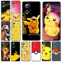 pikachu baby cartoon lovely for honor 60 50 30 20 20s pro plus 5g magic3 play5 lite soft silicone black phone case fundas cover