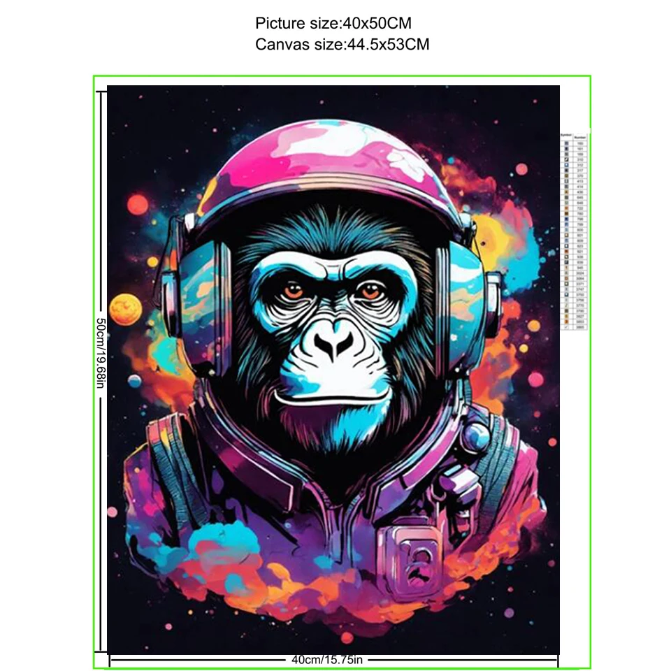 Алмазная живопись новинка 2024 года наушники граффити Горилла сделай сам 5D полная