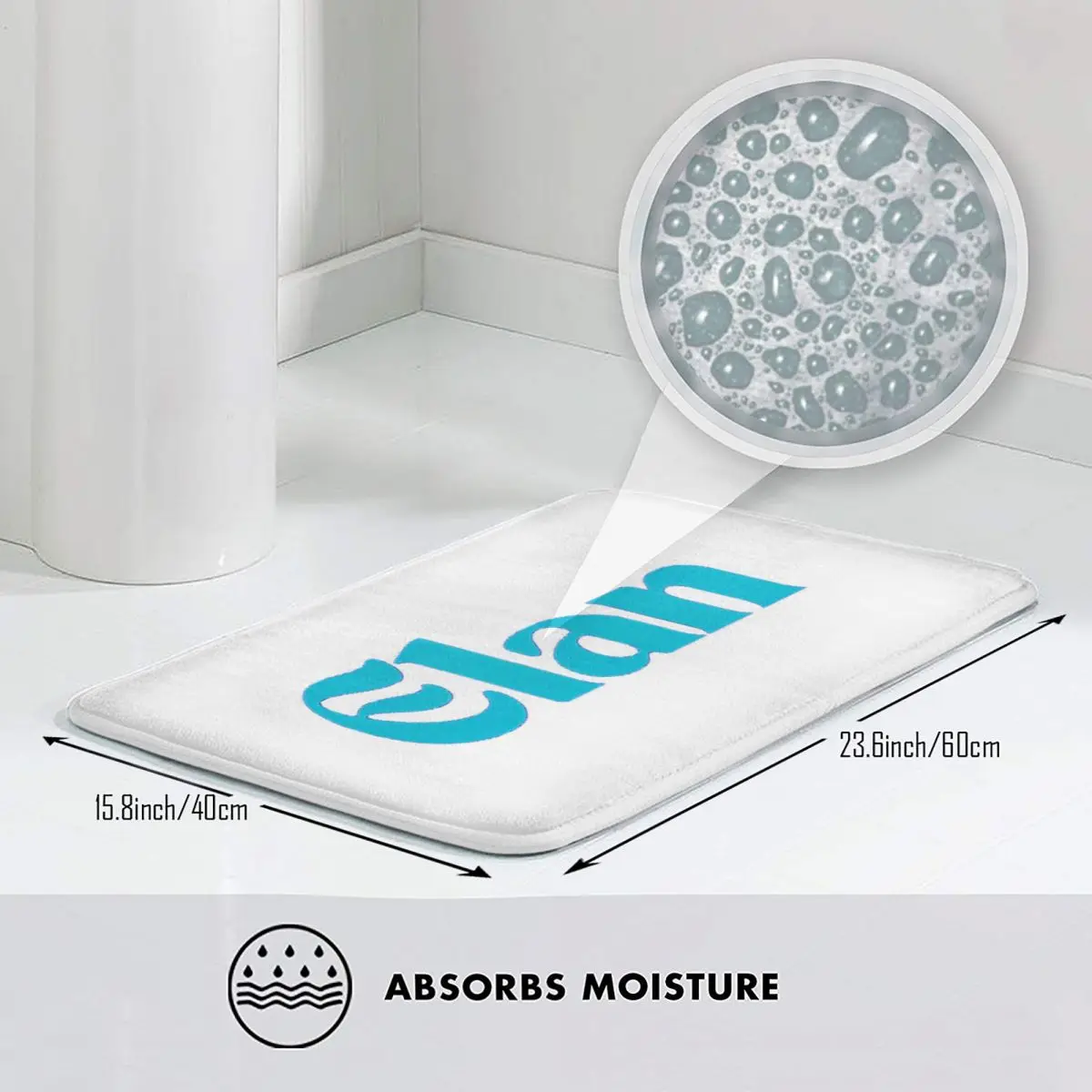 Elan антискользящий водонепроницаемый коврик для ванной