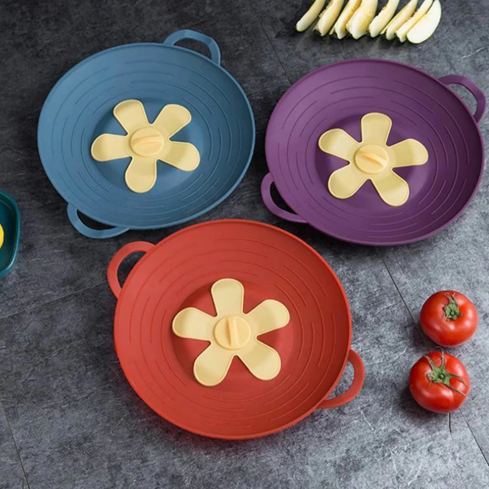 

Multifunctional Silicone Lid Spill Stopper Anti Overflow Pot Cover Kitchen Gadgers Cooking Pot Lids Kitchen Accessories