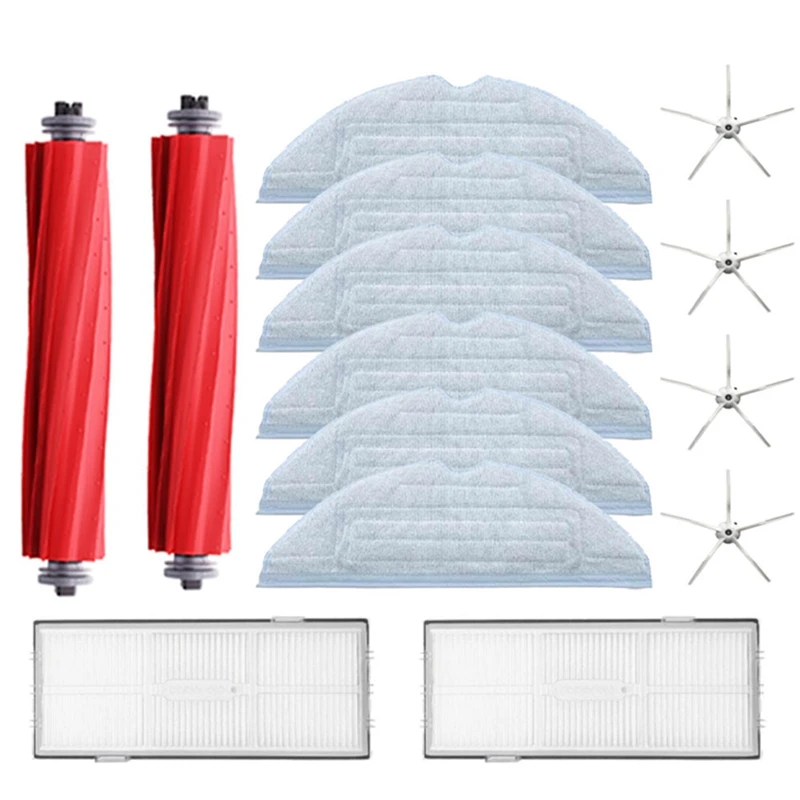

14Pcs For Roborock S7 Parts Of Washable Filter Main Brush Mop Cloth Side Brush Bracket Robot Vacuum Cleaner Accessories