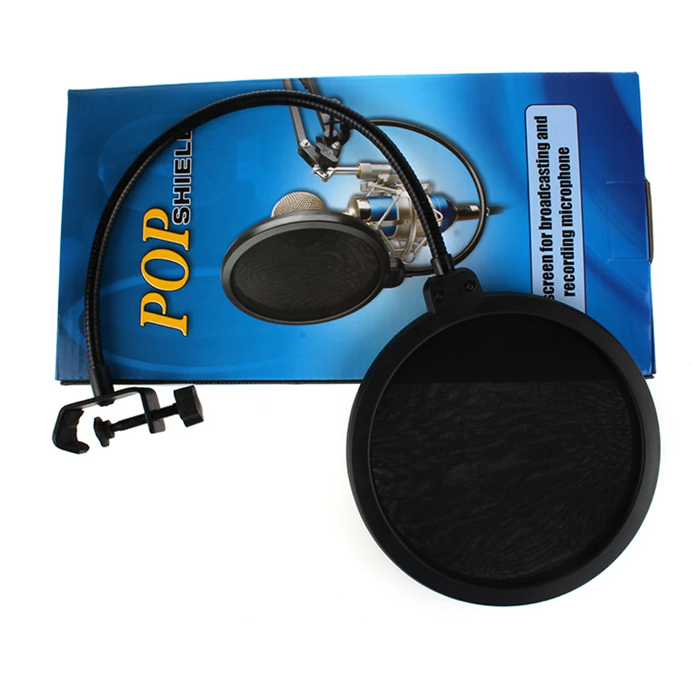 

Большой двухслойный микрофон с выдувной крышкой, записывающее вещание, шумоизоляция, микрофон, двухслойная сетка с выдувкой