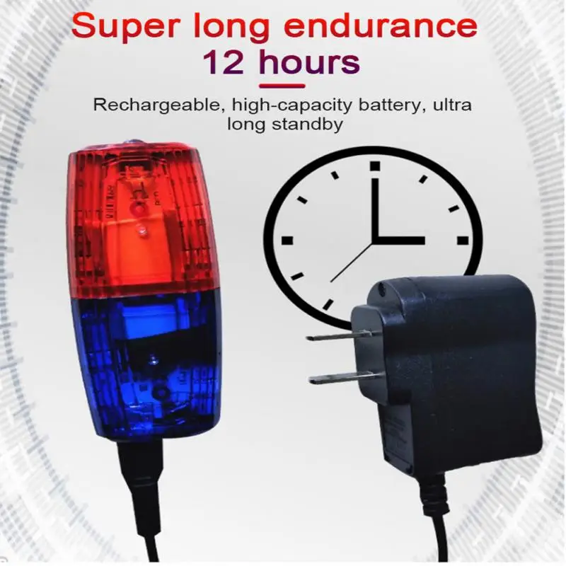 

Cycling MTB Bike Light USB Charging Safety Warning LED Flashing Red Blue Lights Shoulder Clip Lights Signal Bicycle Accessories