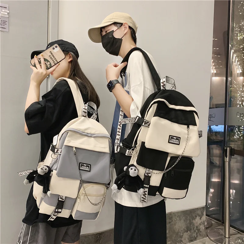 

Korean schoolbag female student backpack large capacity fashion boy backpack computer bag femal school backpack school bags