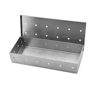 thicker stainless steel top meat smoking barbecue smoker box for bbq wood chipswith hinged lid